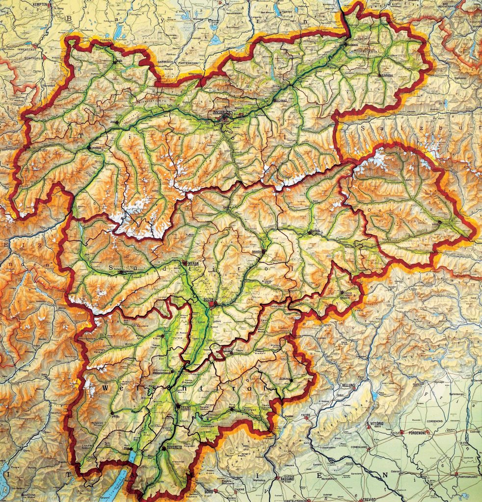 Gesamttirol einschließlich Welschtirols (des heutigen „Trentino“)