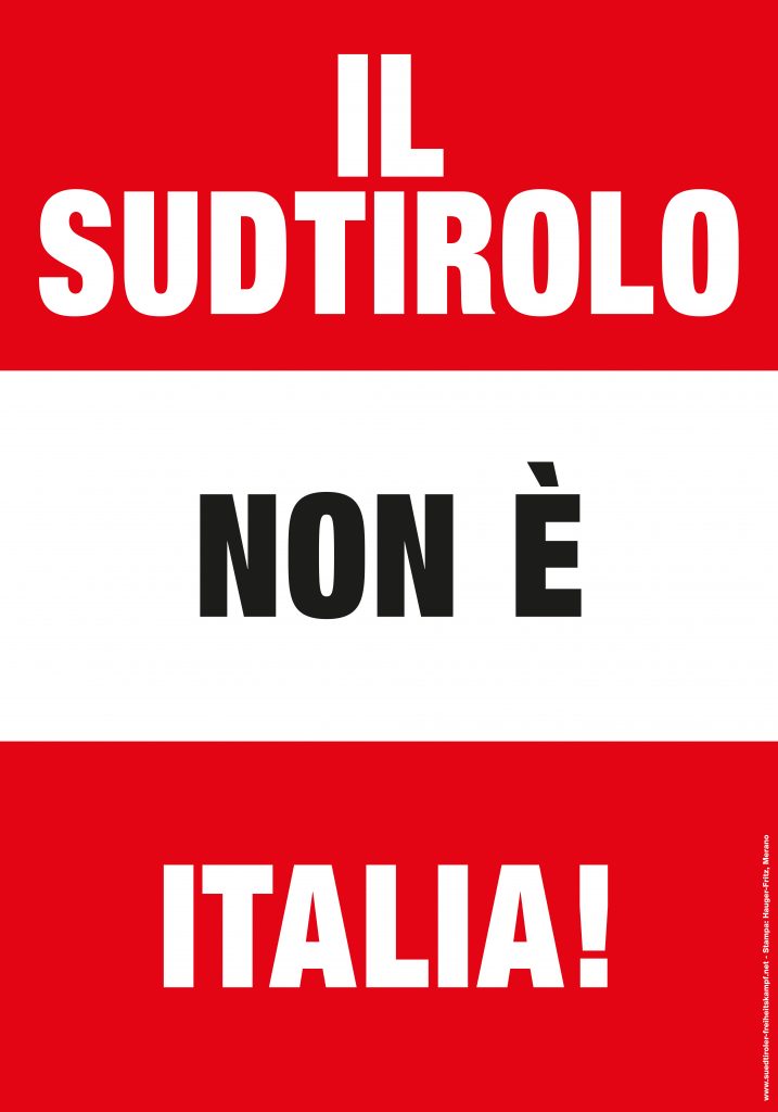 Plakat: Südtirol ist nicht Italien